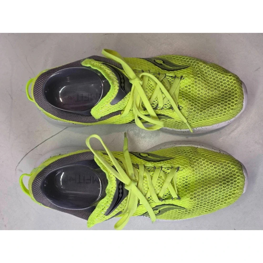 Saucony Kinvara 14 Men's Sneakers‎ Size 7 Neon Green White Running Shoes